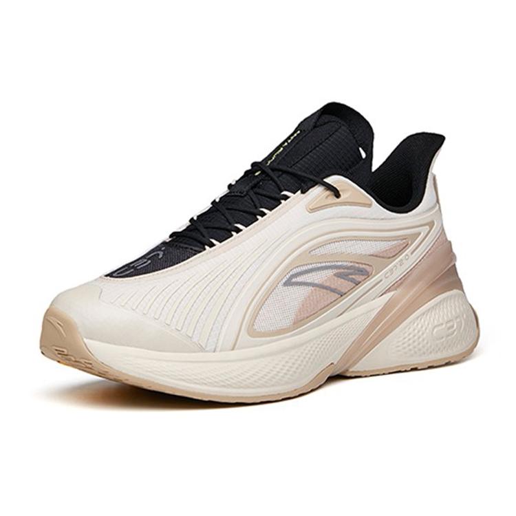 New Anta C37 2.0 Anti Slip Wear Resistant Breathable Cushioning Coverage Low Top Running Shoes Men's Apricot 112135537R-2