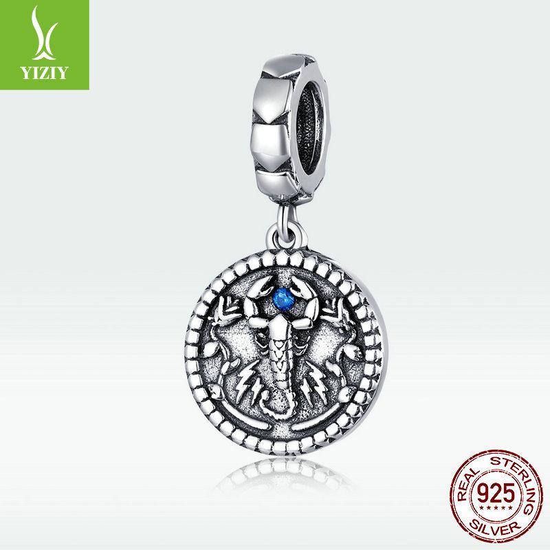 Mysterious Scorpion Pendant Necklace Pendant, Smart Personality S925 Silver Beaded Accessories Scc1503