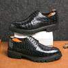 British Style Men's Genuine Leather Shoes Elegant Men's Height Increasing Business Shoes Trendy Brown Groom's Wedding Shoes
