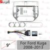 Car Radio Fascias Frame For Ford Kuga 2008-2013 9 Inch 2DIN Carplay Stereo Panel 16PIN Harness Wire Power Cord Cable Canbus Box