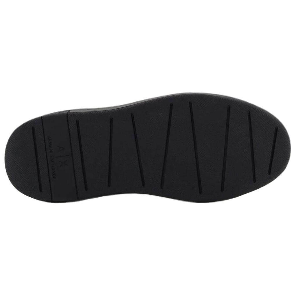 Armani Exchange High-Top Fashion Sneakers With Round Toe In Solid Color Men Sneakers Black XM001963AF19402UC001