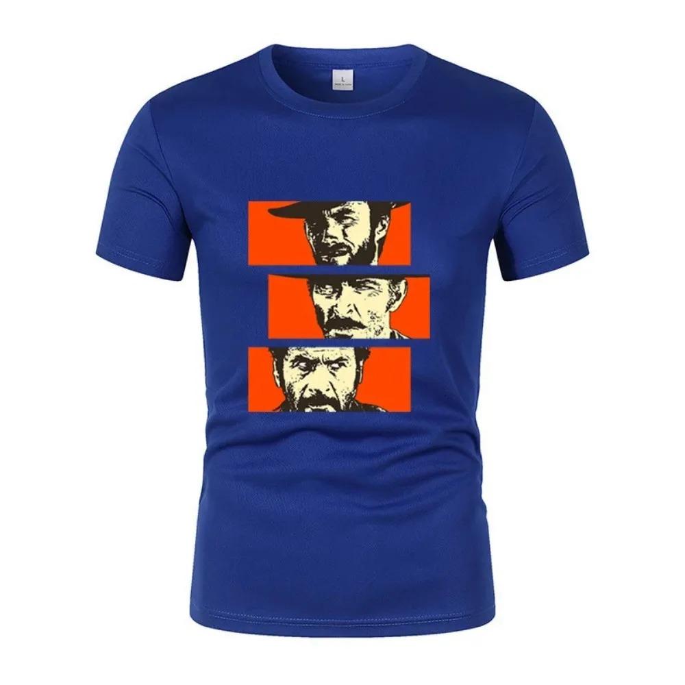 

Футболка Summer Retro The Good The Bad And Ugly Blondie Angel Eyes Tuc, модная повседневная, быстросохнущая, дышащая, спортивная, с коротким рукавом XXXXXL синий