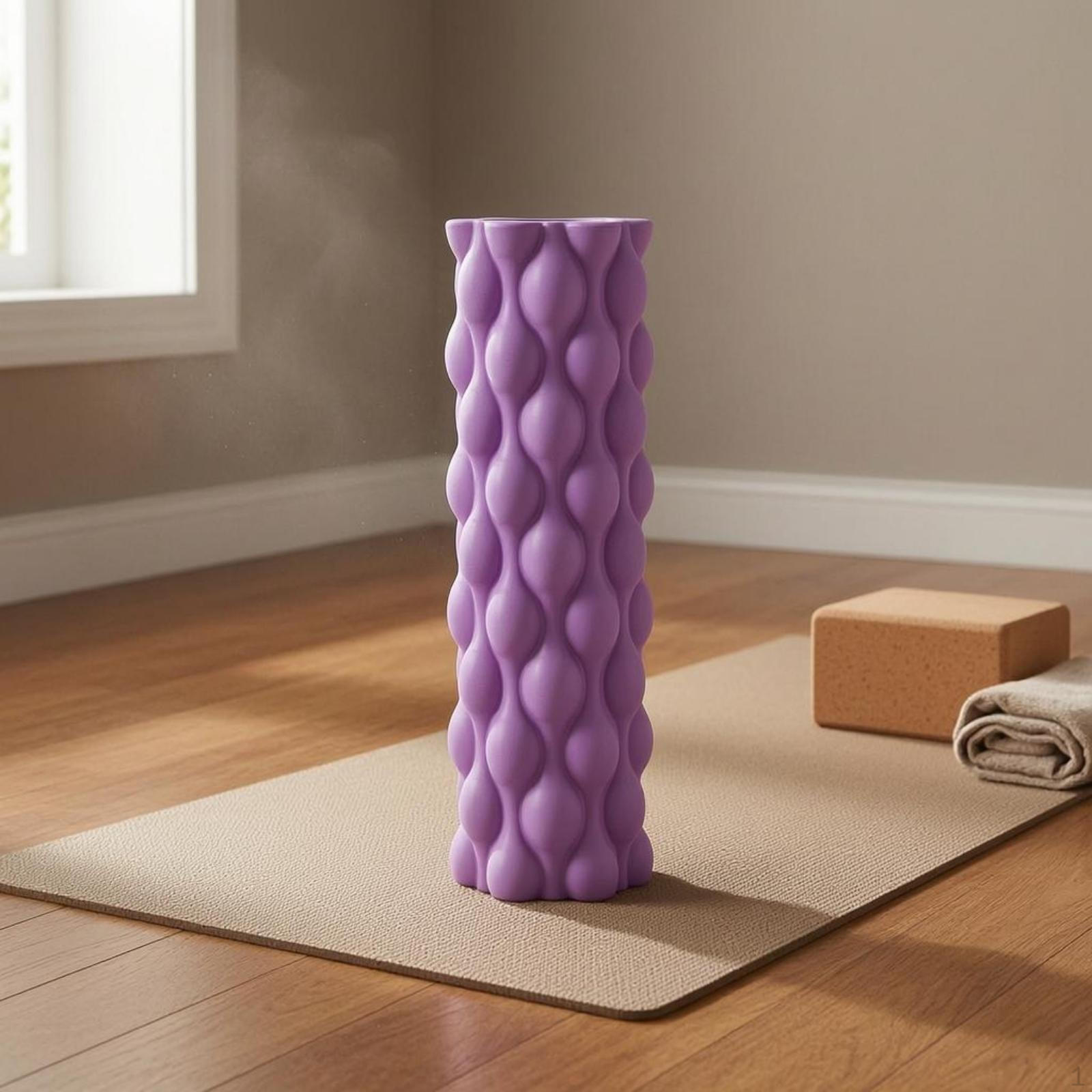 Foam Roller FirmDensity Textured Solid Cores Purple