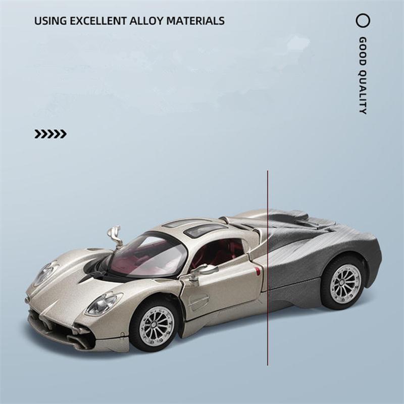 1/32 Pagani Utopia Alloy Sports Car Model Diecast Metal Racing Vehicle Car Model Simulation Sound Light Collection Kids Toy Gift