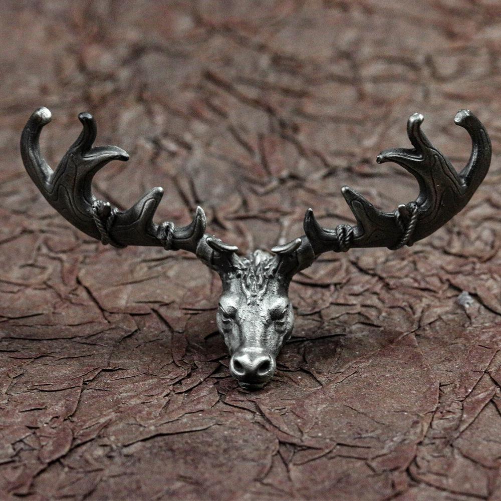 Trendy Men's Christmas Reindeer Hip Hop Pendant Necklace