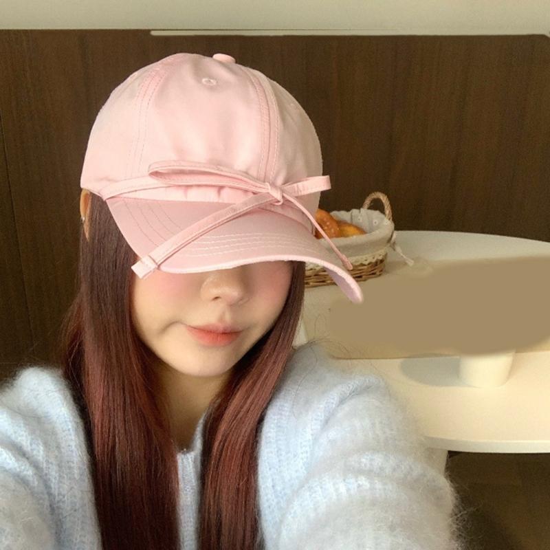 Balletcore Bow Breathable Baseball Hat Girl Adult Sports Hat Outdoor Activity