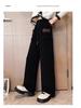 Girls' Fleece-Lined Wide-Leg Pants: 2025 Autumn/Winter Casual Straight-Leg for Kids