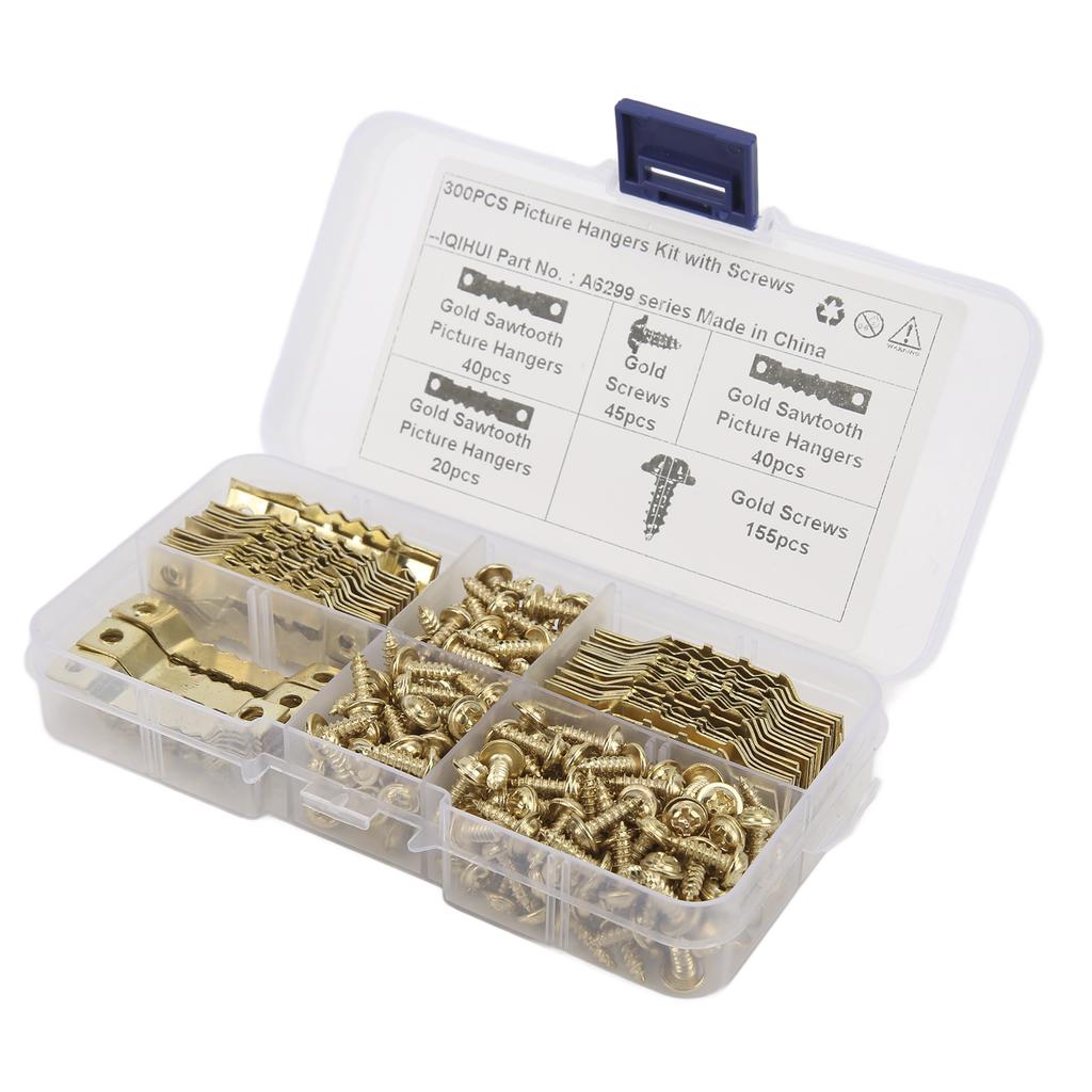 100Pcs Sawtooth Picture Hangers Rust Resistant Stable Durable Seamless Sawtooh Frame Hanging Hooks