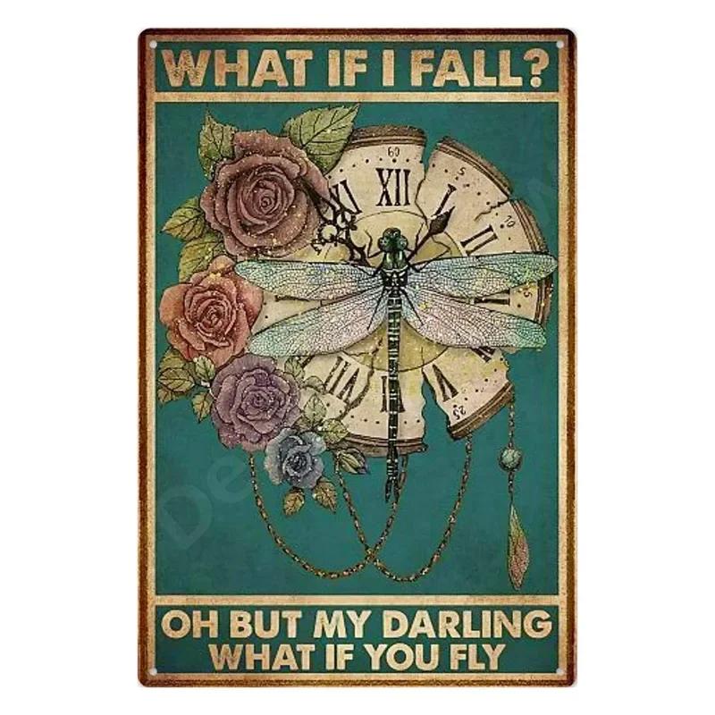 Bądź łaskawy dla swojego umysłu Retro Blaszane Znaki Inspirujące Cytaty Sztuka Ścienna Znak Muza Vintage Wystrój Domu Pokoju Ogrodu Hipisowska Dziewczyna Plakat