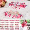 1 Pcs Chinese Style Colorful Flower Embroidery Patches Organza Lace Trim Fabric DIY Handmade Fabric Art Decor Patch Accessories