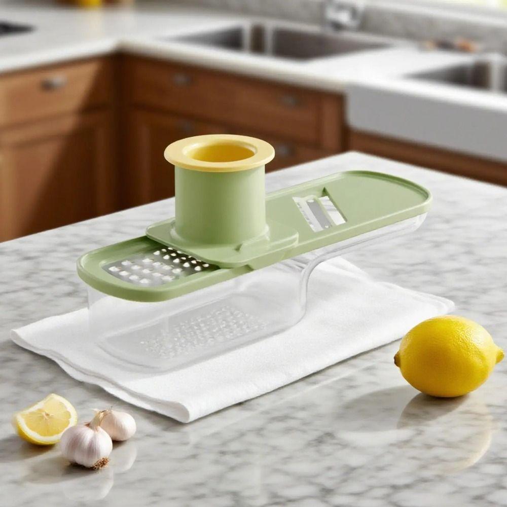 Manuelle Knoblauchpresse 3in1 Knoblauchstampfer Knoblauch Ingwer Mühle zum Zerkleinern von Gewürzen Kräutern Knoblauch