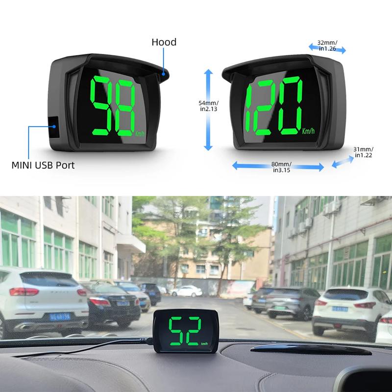 Car Speedometer HUD Head-Up Display Digital Speed Meter Vehicles Truck Windshield Projector Auto Electronics Accessories