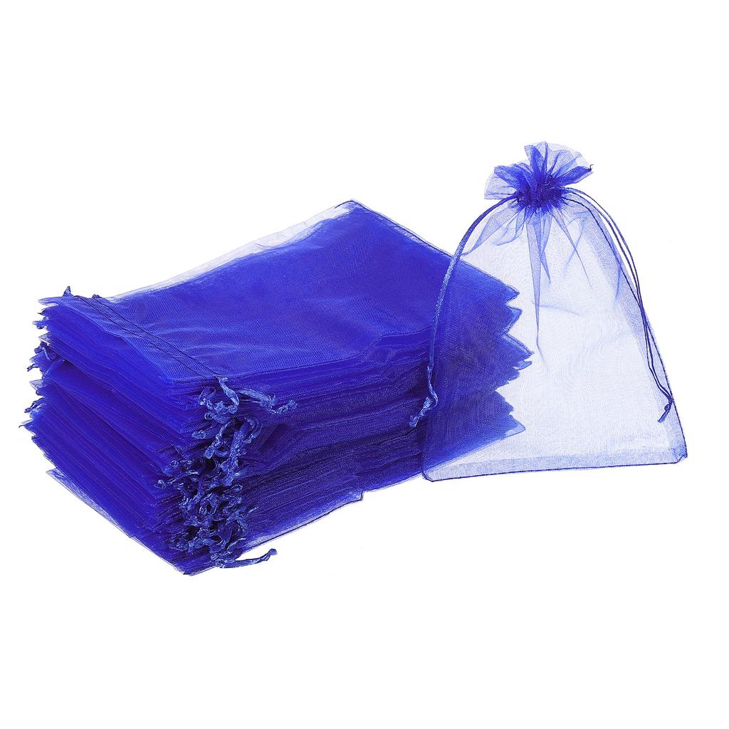 100/50pcs 11x16cm Organza Bags Jewelry Packaging Wedding Party Gift Bags Drawstring Candy Pouches Christmas Small Bag Storage