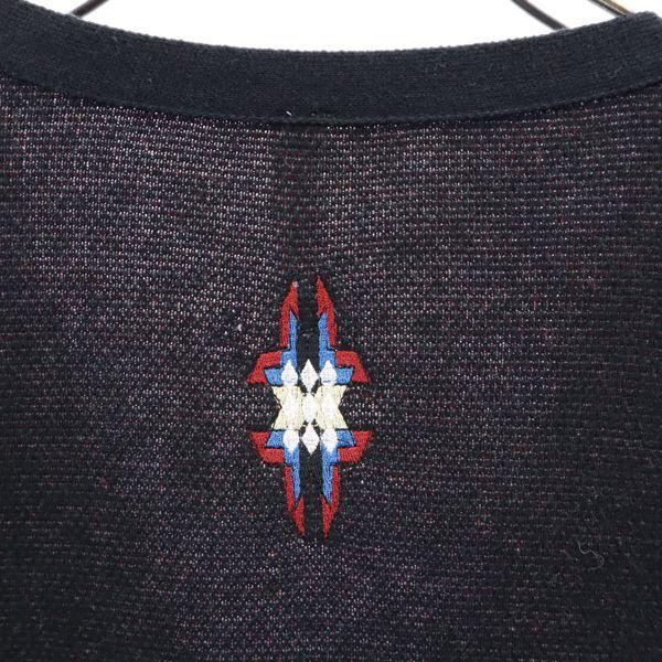 glamb made in Japan native pattern Long sleeve knit cardigan 2 Black Men's Used
