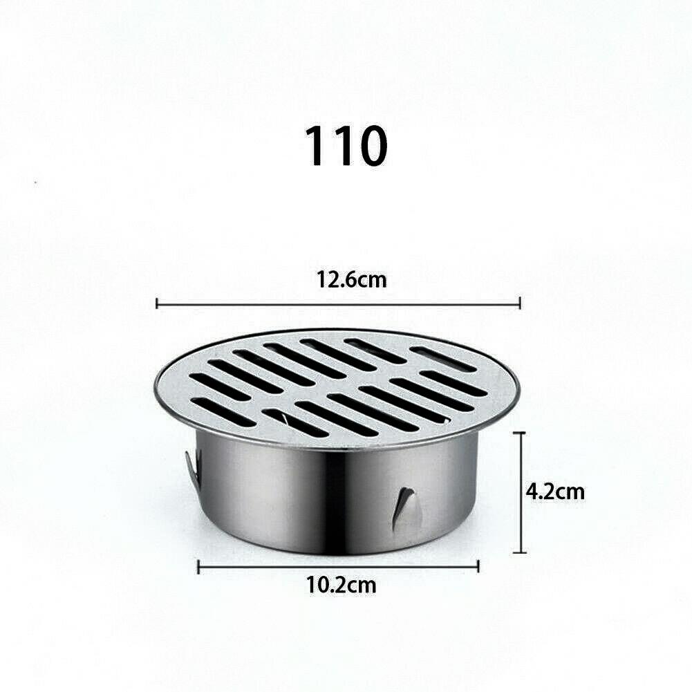 Outdoor Balcony Floor Drain 304 Stainless Steel Thick Drainage Roof Round Flat Floor Drain Cover Rain Pipe Cap For Garden Floor