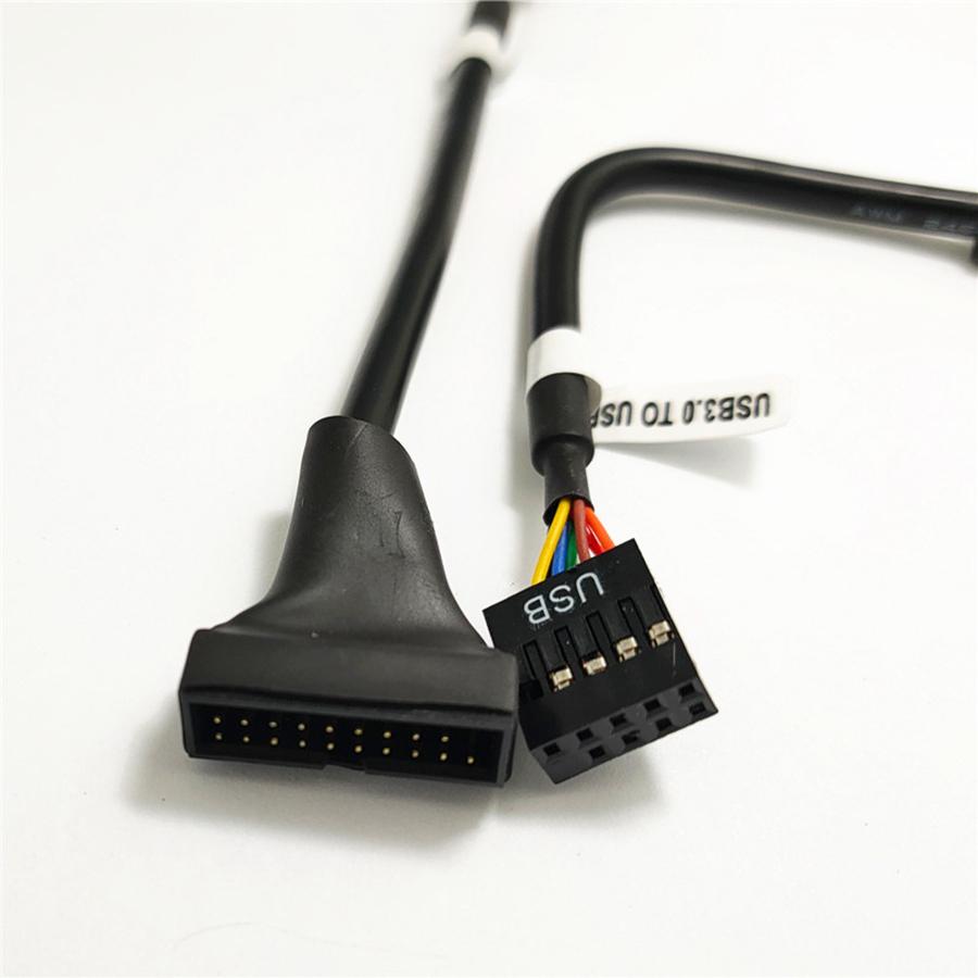 15cm PC Internal USB 2.0 9-pin Female To USB 3.0 19-pin Male Adapter Cable