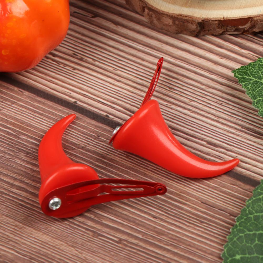 Headdress Cosplay Halloween Hair Clips Red Horns Ears Hairpin Devil Hair Barrettes Ghost Hat