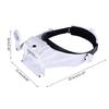 Magnifying Glass Lens LED Light Visors Head Loupe Jeweler Headband Magnifier