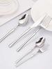 30/40/60pcs Silver Flatware Set Stainless Steel Tableware Knife Fork Coffee Spoon Dinnerware Dishwasher Safe Dinner Cutlery