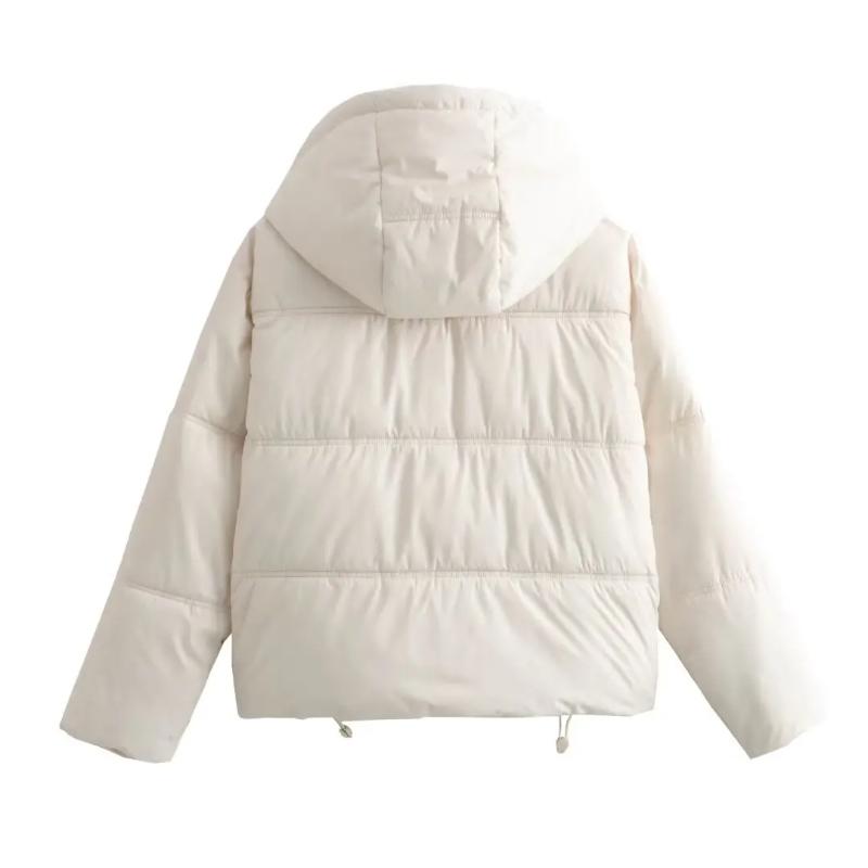 European and American style new women's clothing European and American style cotton short hooded thick jacket coat