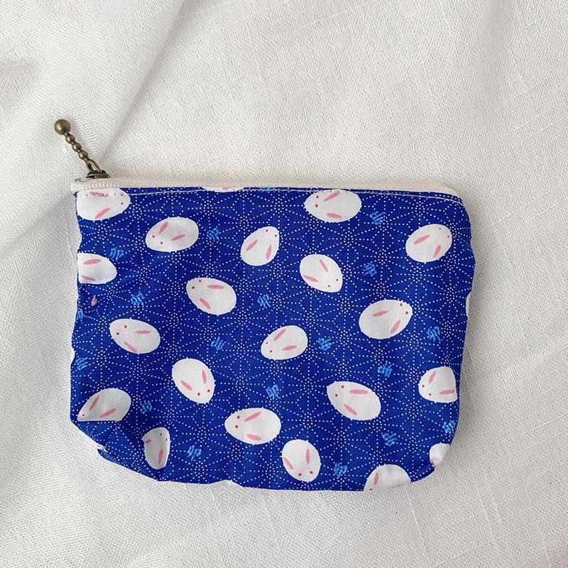 Mini Cosmetics Bag Women Sanitary Napkin Storage Case Portable Coin Purse Sundries Bag Credit Card Holder Printed Makeup Pouch