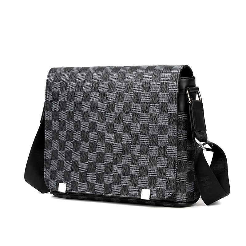 Buy New Men's Single Shoulder Bags Fashion Plaid Messenger Bags