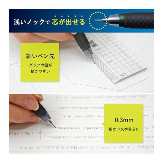Sakura Crepas Mechanical Pencil Lightle 0.3mm Dark Green NS503W#30