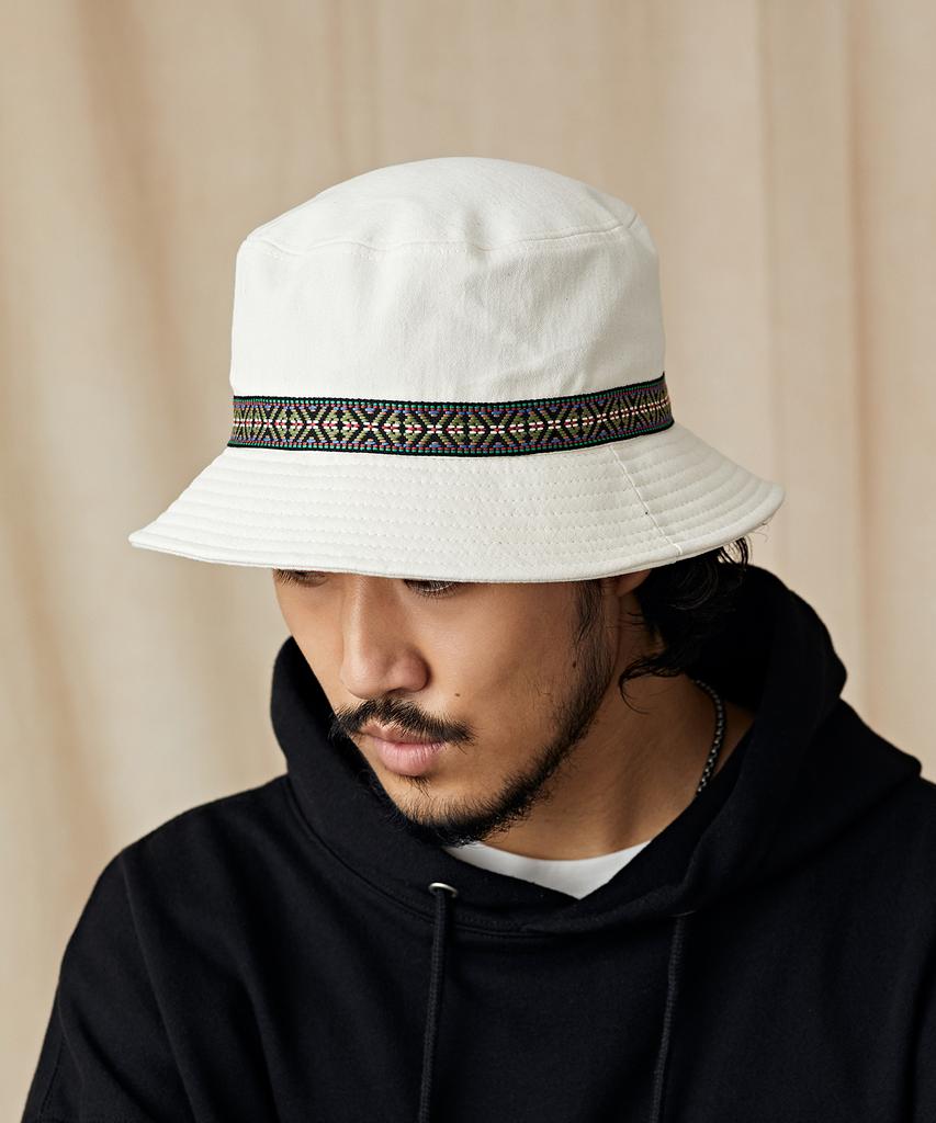 CITY STREET Ctst Ethnic Bucket Hat Ivory(Khaki)