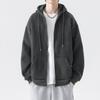 Classic American Hoodie for Men Heavyweight Casual Zip Hooded Sweatshirt Fall Jacket