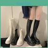Stylish Thick Sole Knee High Boots For Women With Comfortable Round Toe Design