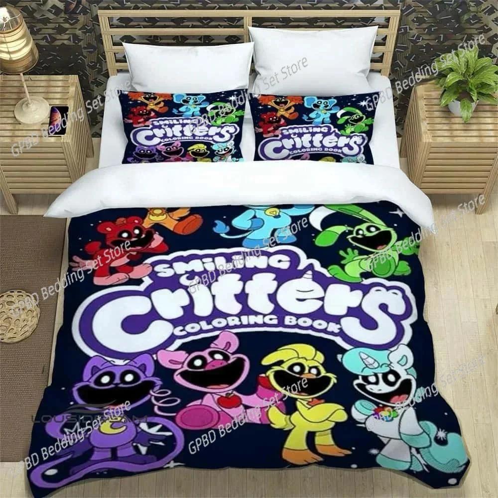 3D Print Cartoon S-smiling critters 3D Duvet Cover Bedding Set Comforter Linen Pillowcases Home Decor Single Double King Queen