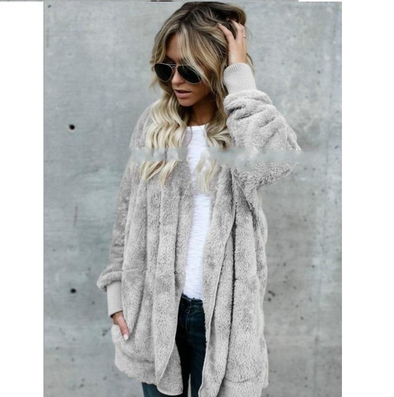 Autumn and Winter Furry Warm Top, Mid To Long Length, Double-sided Protective Jacket