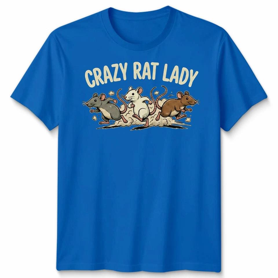 Crazy Rat Lady Rats Rodent Pet Owner Graphic Men’s T Shirt Women’s Tee 6 M