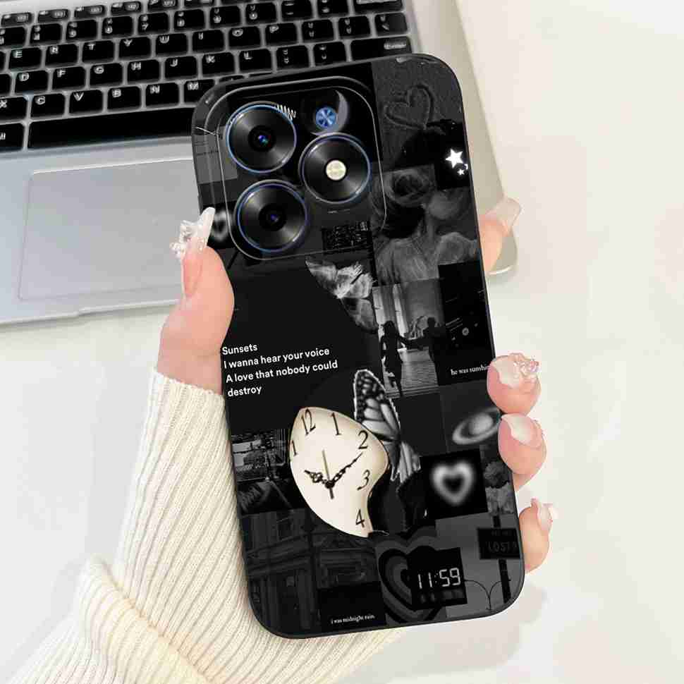 Pink Cat For Tecno Spark Go 2024 Cases BG6 Soft Silicone Cover For Tecno Spark 20 Spark20 SparkGo 2024 Casing Phone Case