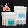 Crystal Rod Interdental Brushes 10pcs - Portable Disposable Straight Brushes for Teeth & Eyebrows