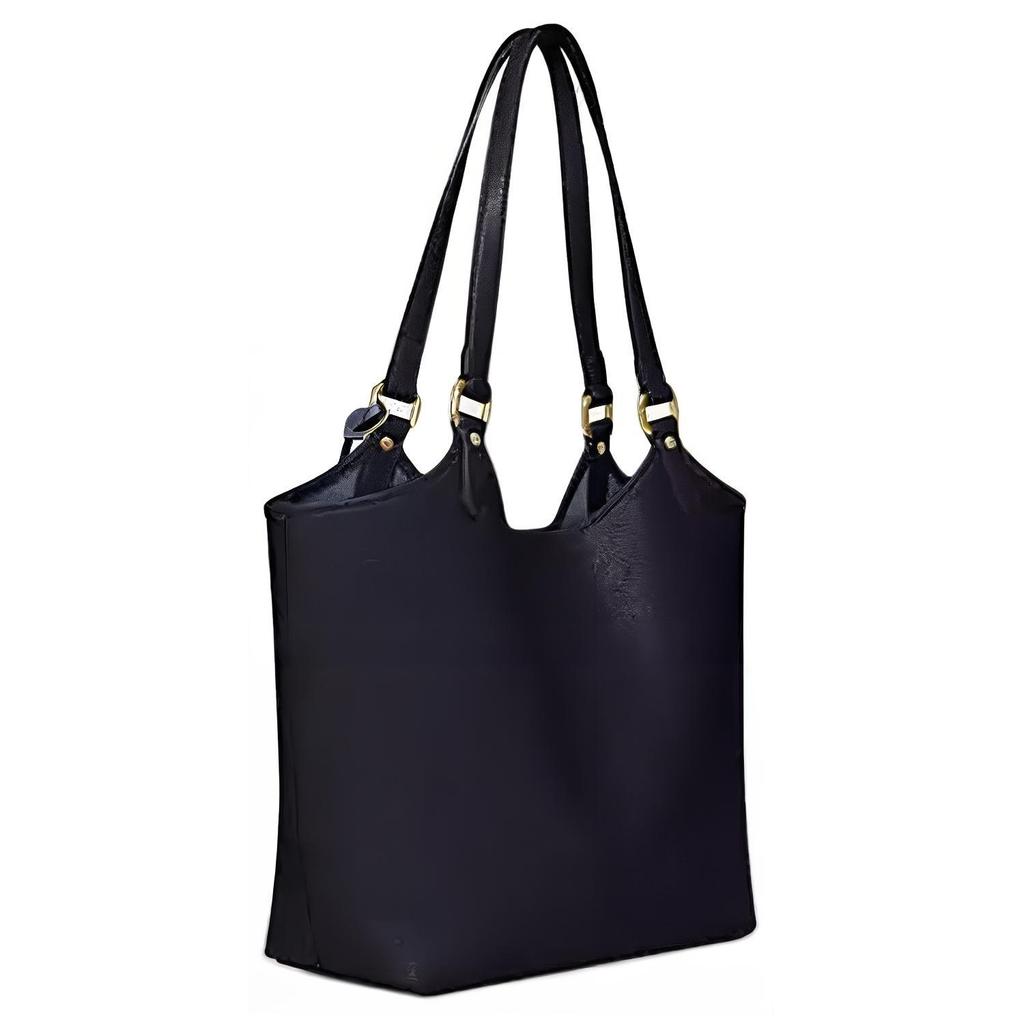 Coach Day 32 Removable Zipper Bag Snap Closure Pebble Leather Coated Canvas Tote Shopping Handbag Large Women Tote Midnight-Navy C6337-B4BHP