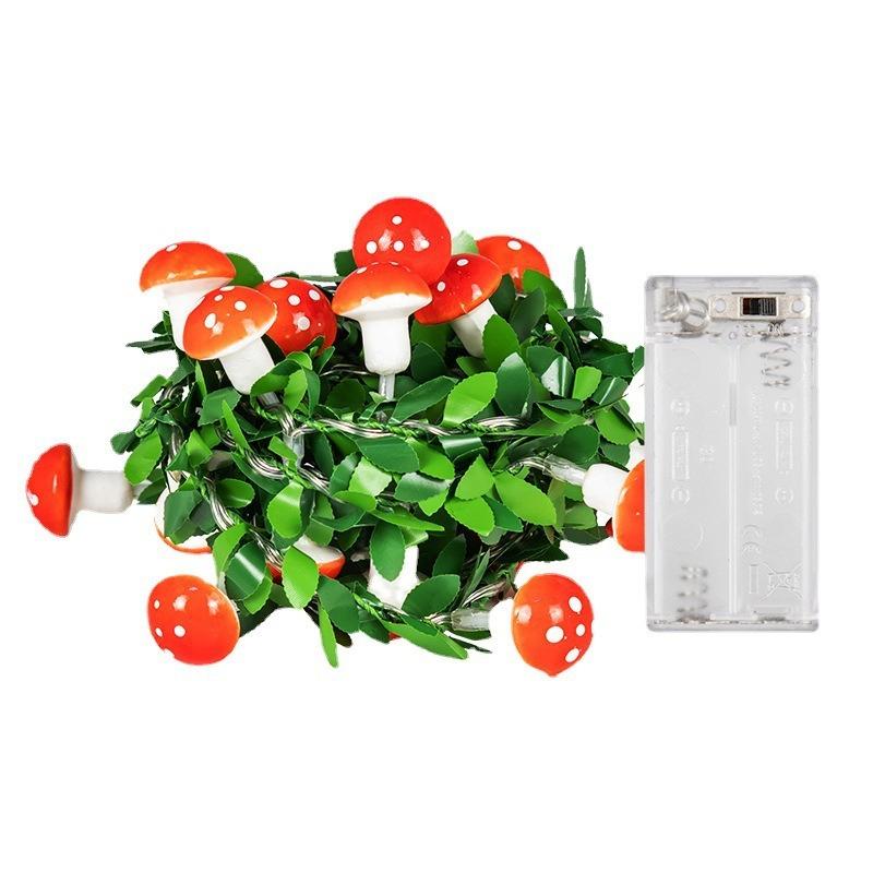 

3D Mushroom Decor Lights Cottage Core Decor String Lights for Bedroom Battery Operated Cute Mushroom Gifts for Party Wedding 1meter 10leds