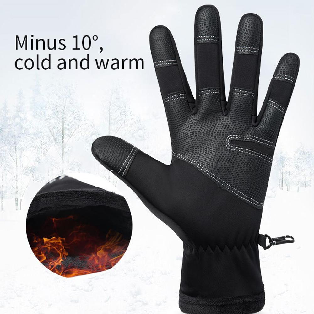 Motorcycle Gloves Winter Thermal Fleece Lined Winter Cold-proof Full Finger Military Glove Waterproof Riding Accesso