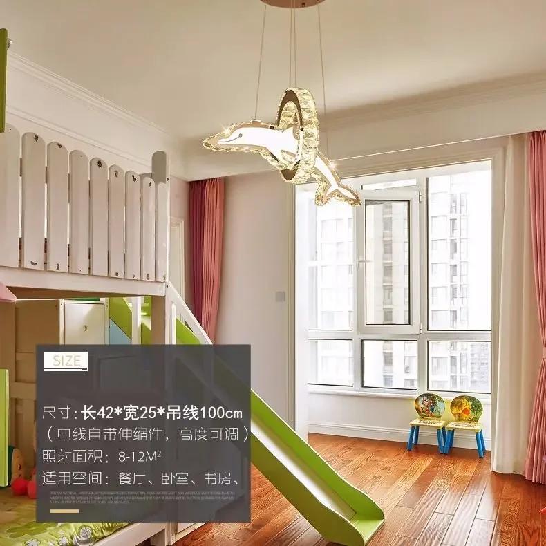 Crystal chandelier showcase Personalized Creative Study Children's Room Cartoon Decorative Light