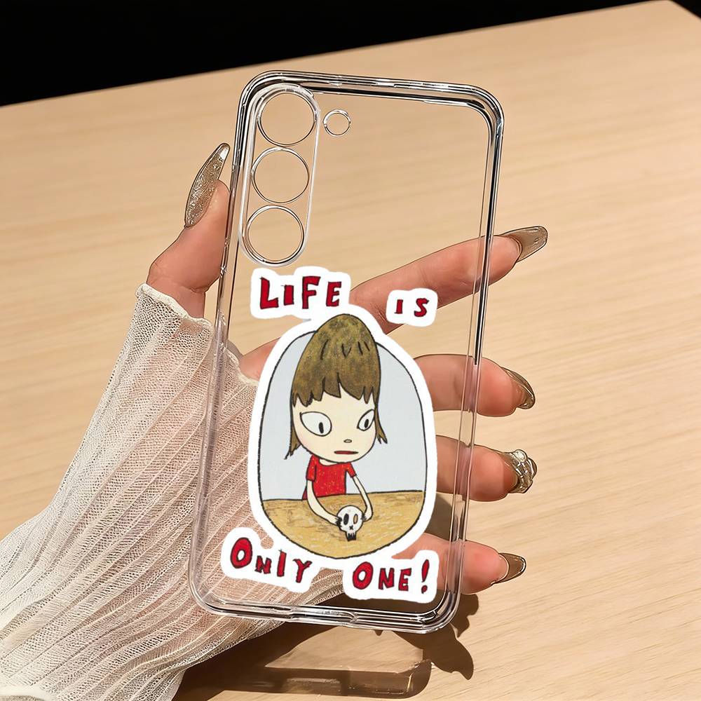 Y-Yoshitomo N-Nara Phone Case For Samsung S25,S24,S21,S22,S23,S30,Ultra,S20,Plus,Fe,Lite Transparent Cover Samsung S10plus