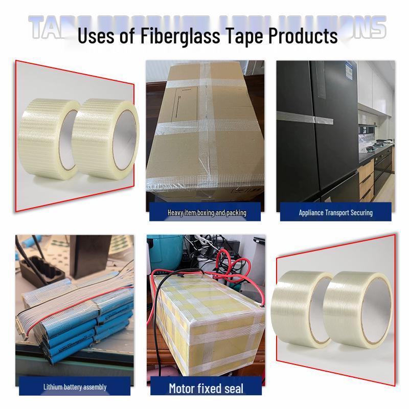 Single-Sided Fiberglass Grid Adhesive Tape for Electrical Appliance Fixing