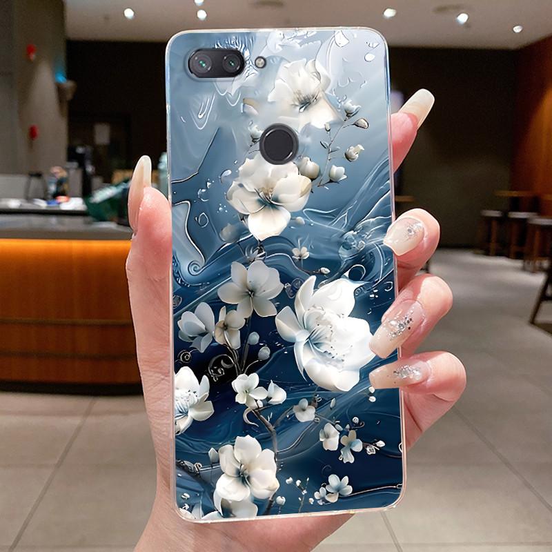 Phone Case For Xiaomi Mi 8 Lite Butterfly Bow Protective Casing Transparent Funda Shockproof Capa Shell Soft Silicone TPU Cover