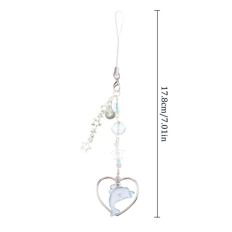 Summer Sea Dolphin Shell Star Phone Charms Pendant Diy Bead Safe Lucky Cases Hanging For Bag Ccd Camera Colorful Y2K Ins Korea