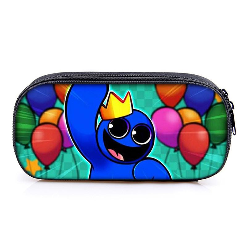 Rainbow Friends Pencil Case With Polyester Material For School Kids Gift Storage Organizer