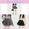 Womens Gray Pleated Skirt Pants With High Waist And Zipper For Spring Summer