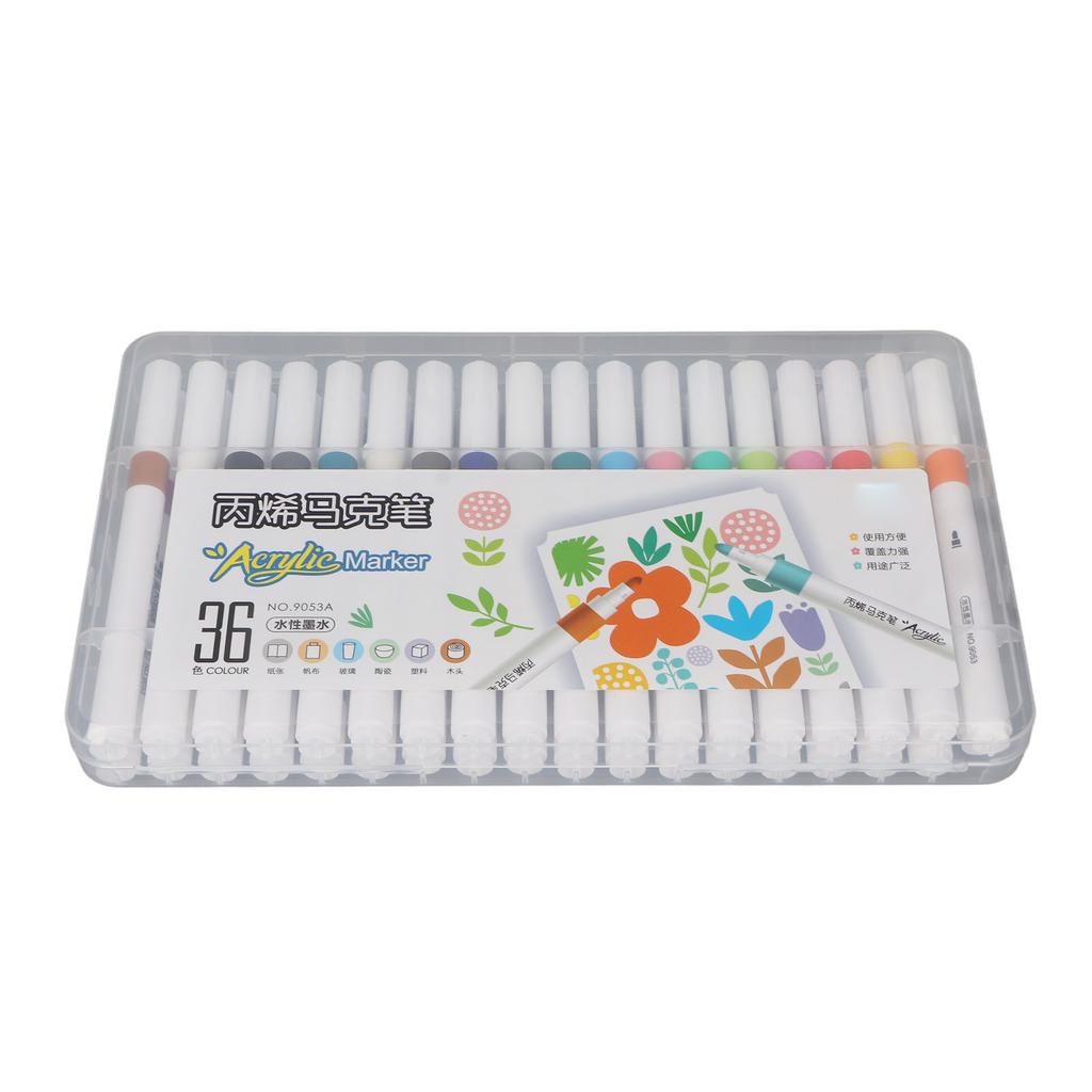 Acrylic Paint Markers Water Based Ink Waterproof High Coverage Paint Pens Paint Markers for DIY