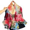 Peony Flower Yourou Yarn Women's Large Size Pattern Scarf Silk Scarf Commuter Sunscreen Light Luxury Simulation Silk Shawl