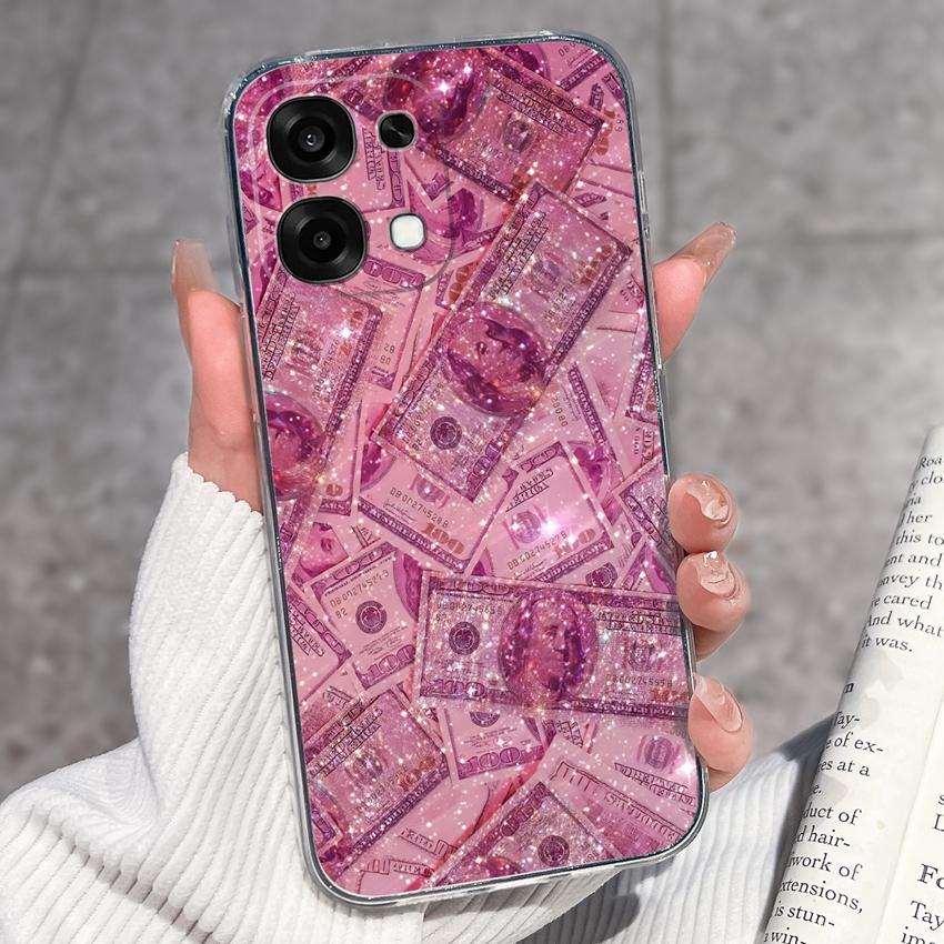 For Oppo A6 Pro A6x A5x K13 Realme 15X C85 V70 V70s CT 7 7T 8 Phone Cases Beautiful Sakura Butterflies Patterns Casing Soft Silicone TPU Clear Housing