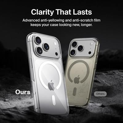 For MagSafe Case Funda for iPhone 17 Pro Max Hoesjes Military Grade Shockproof Hybird Hard Acrylic Case for iPhone Air Coque