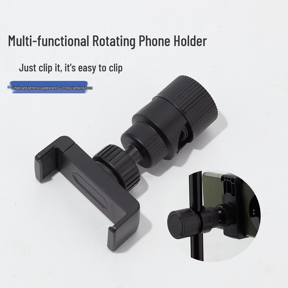 Dual-Camera Streaming Stand: Mobile Phone Bracket with Multi-Camera Adapter and Desktop Lamp Extender -